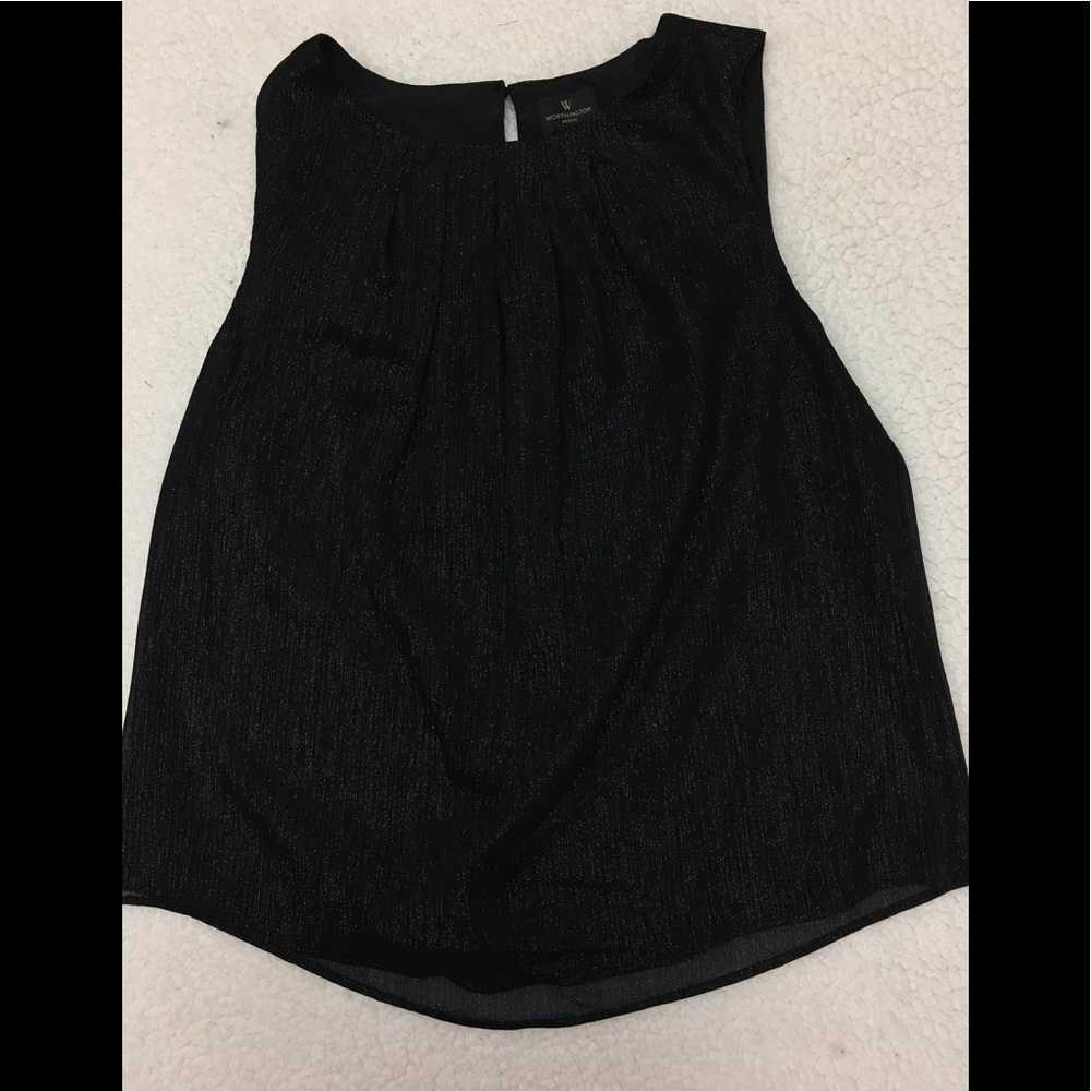 Women's worthington Sleeveless Metallic blouse